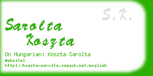 sarolta koszta business card